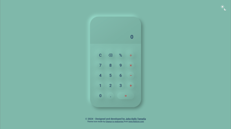 Calculator project screenshot