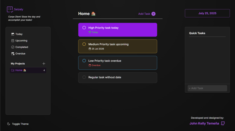 To do list project screenshot