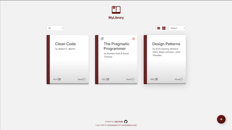 Library project screenshot