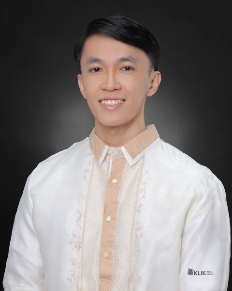 John Kelly C. Temeña wearing Barong