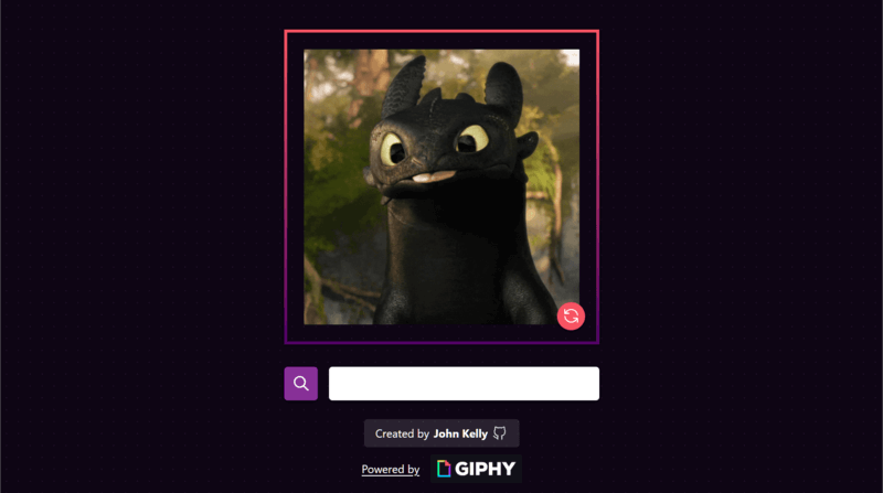 Gif api project screenshot
