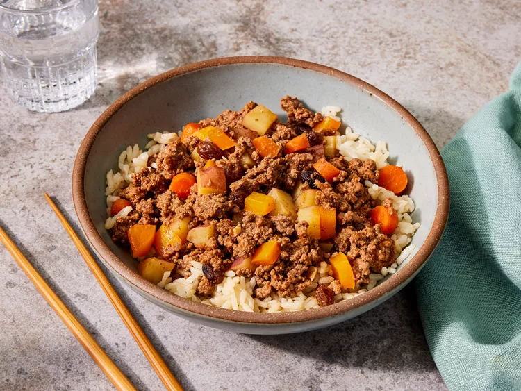 An image of a finished pork giniling dish